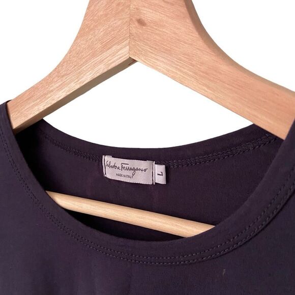Salvatore Ferragamo Basic Tee with Front Logo in Women's Size Large - Picture 7 of 9